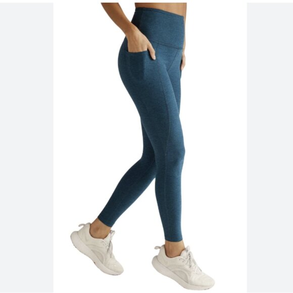 Beyond Yoga Spacedye Out Of Pocket High Waisted Midi Legging Blue Gem Heather 1X - Picture 1 of 16
